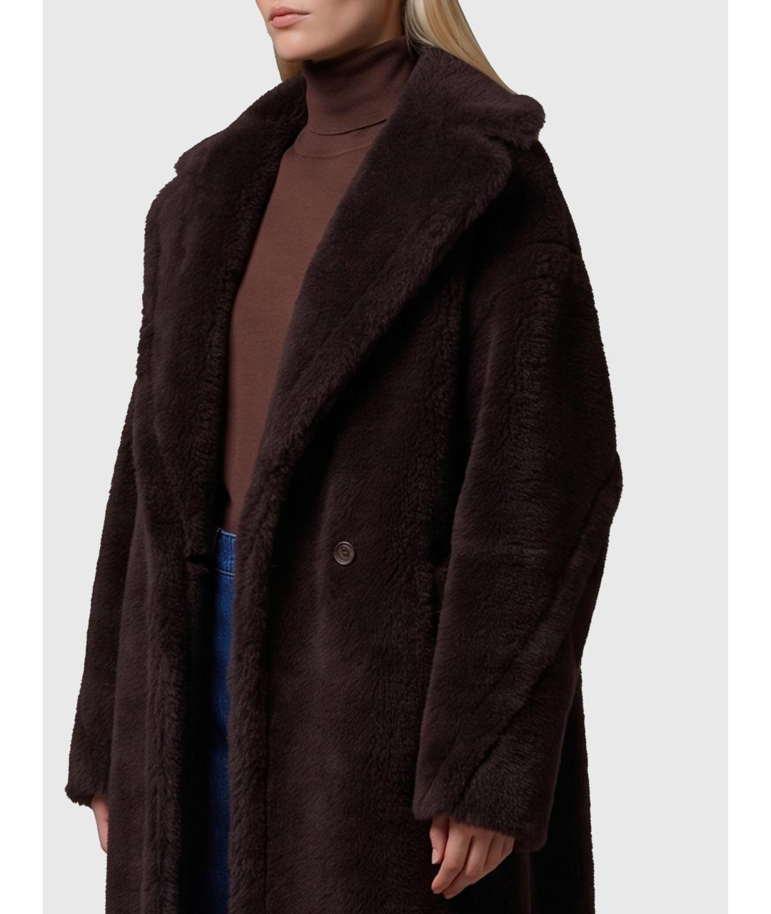 MAX MARA Коричневое шерстяное пальто, фото 3