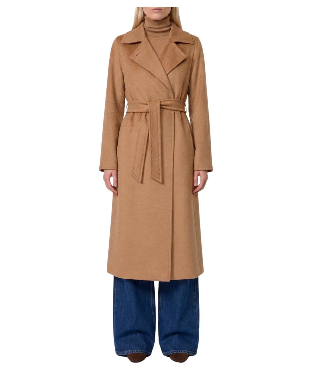 MAX MARA Бежевое шерстяное пальто, фото 1