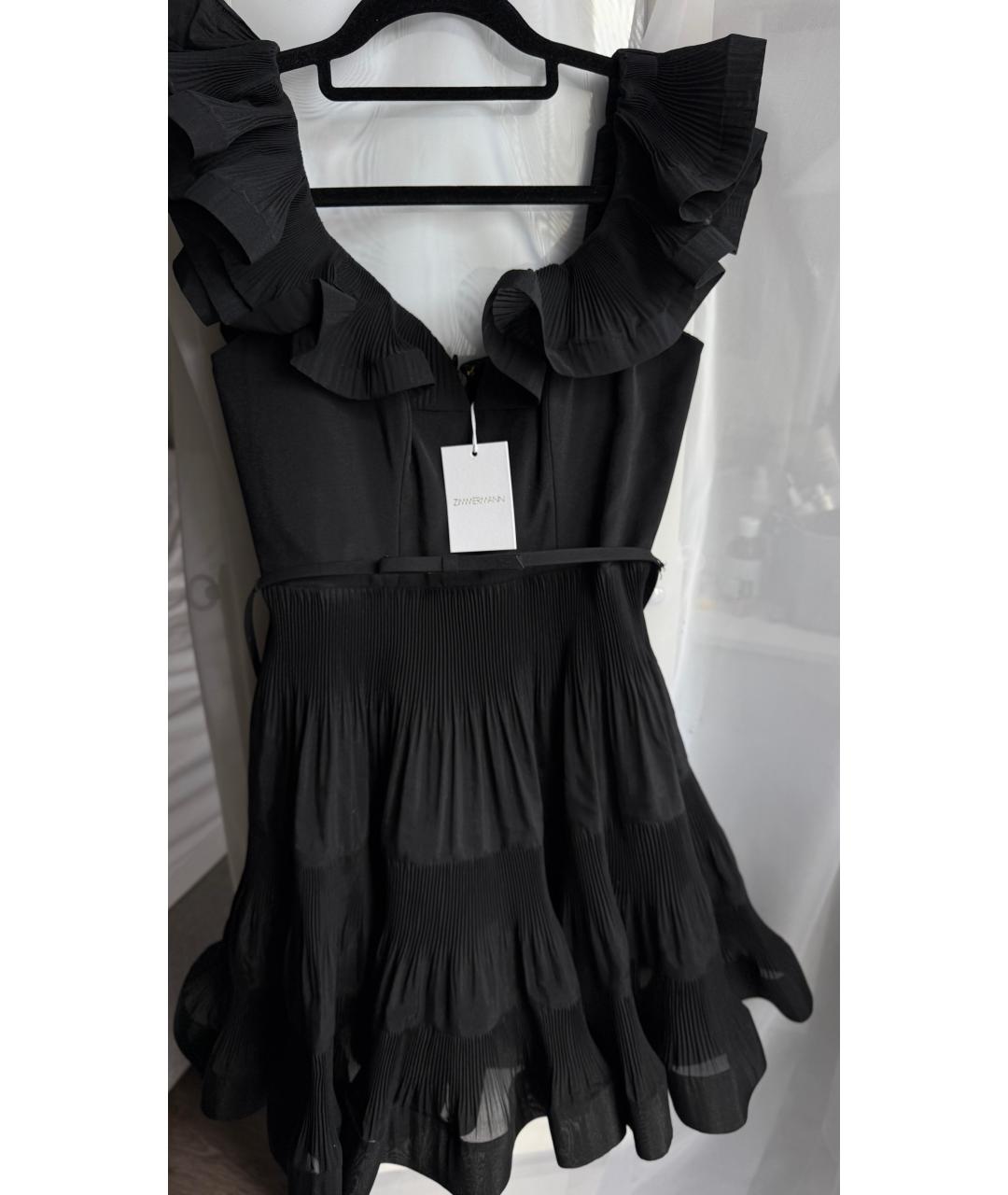 ZIMMERMANN Черное хлопковое коктейльное платье, фото 2