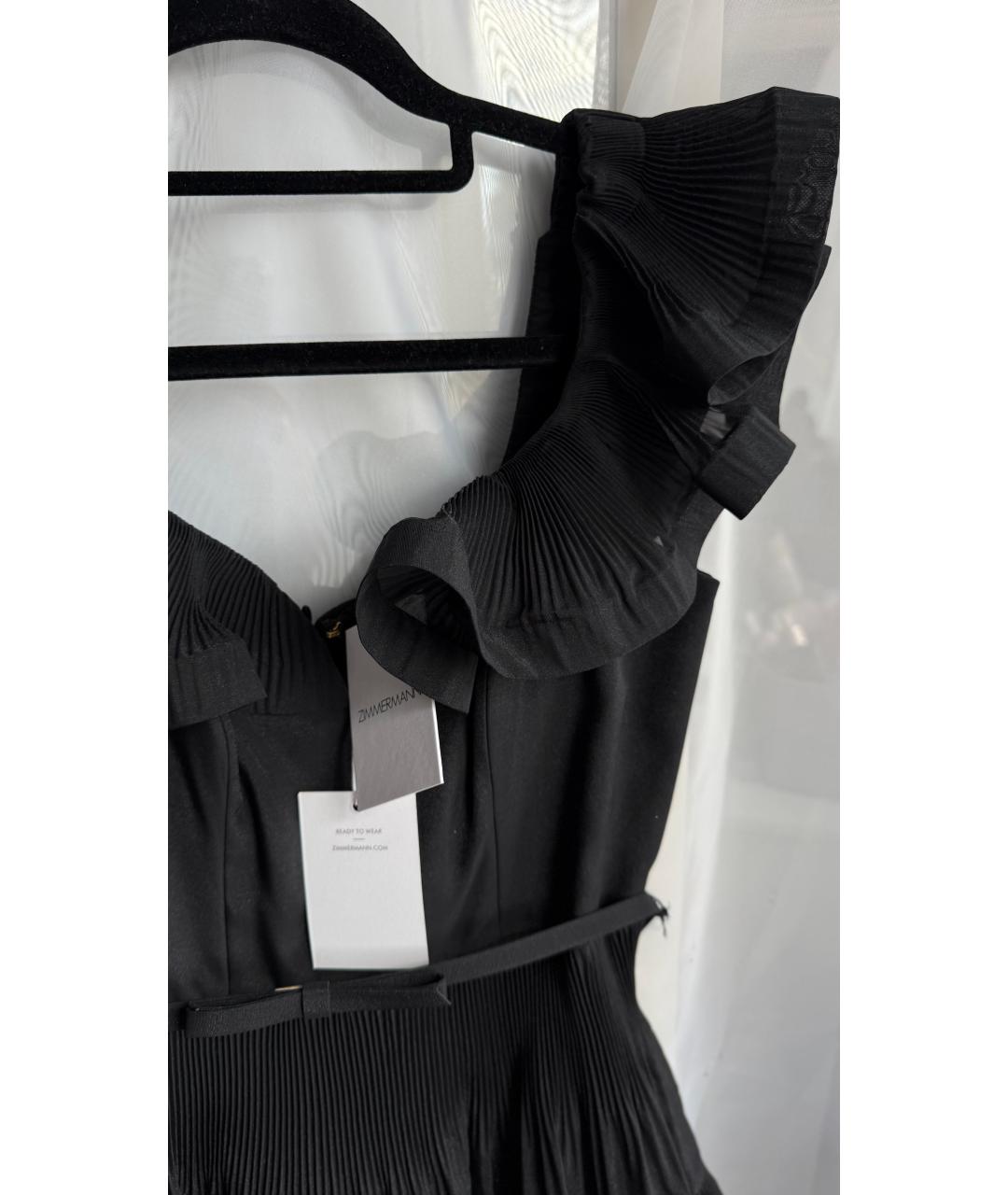 ZIMMERMANN Черное хлопковое коктейльное платье, фото 4