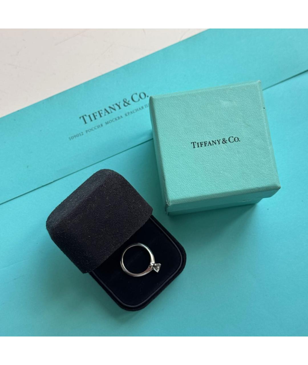 TIFFANY&CO Серебряное платиновое кольцо, фото 3
