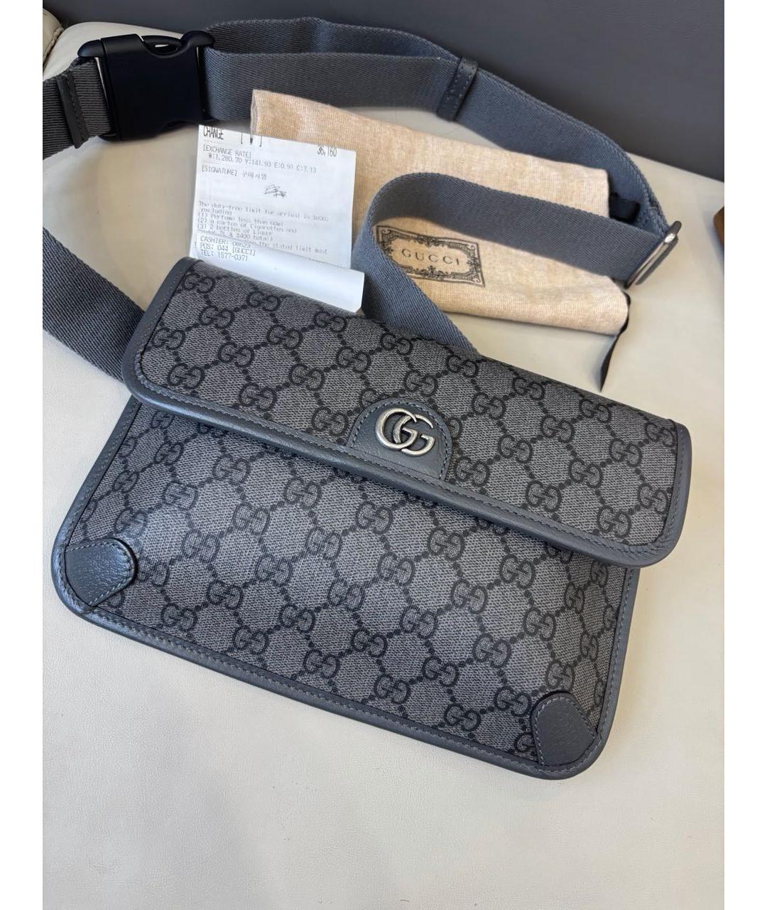 GUCCI Серая сумка через плечо, фото 8