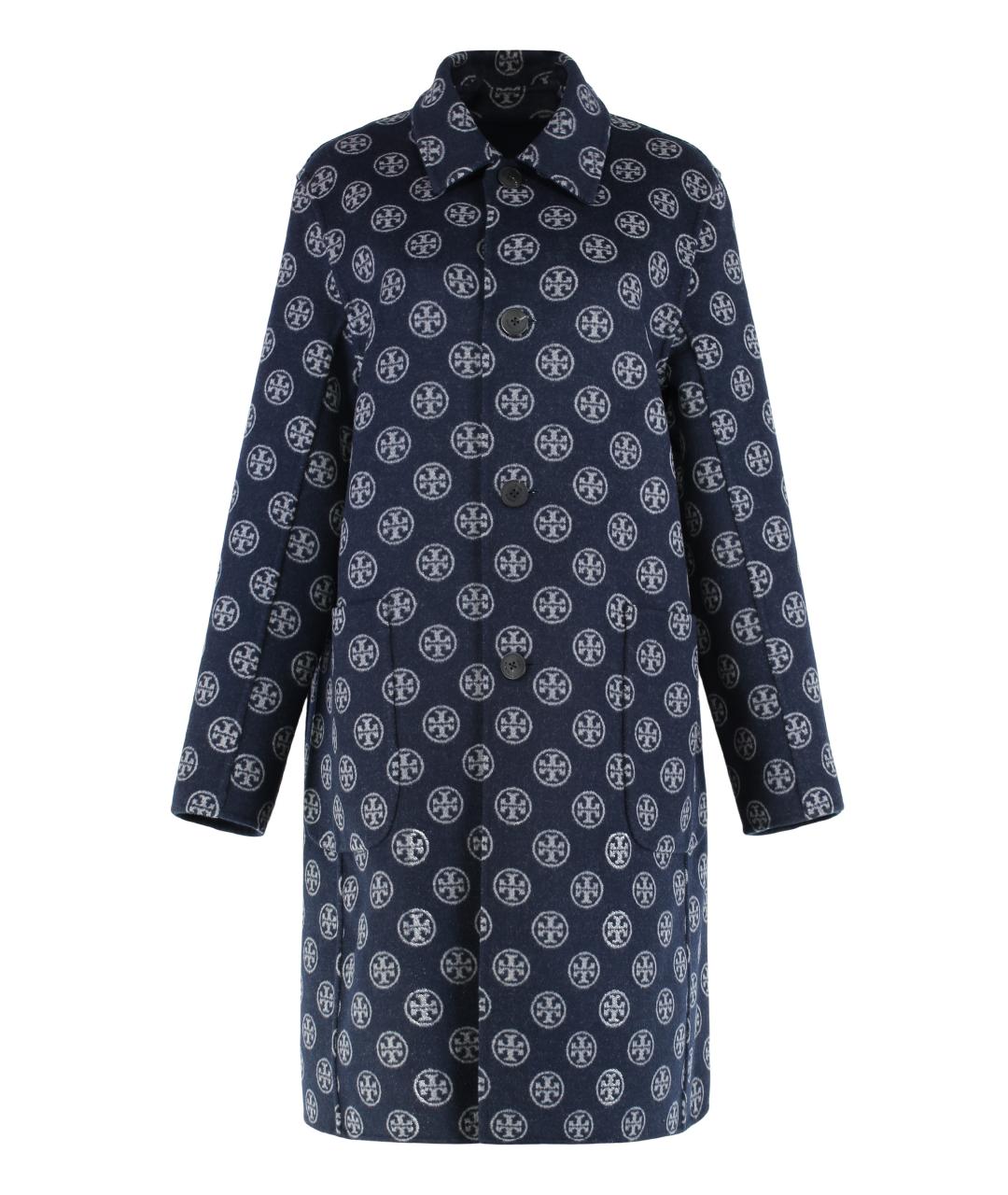 TORY BURCH Синее шерстяное пальто, фото 3