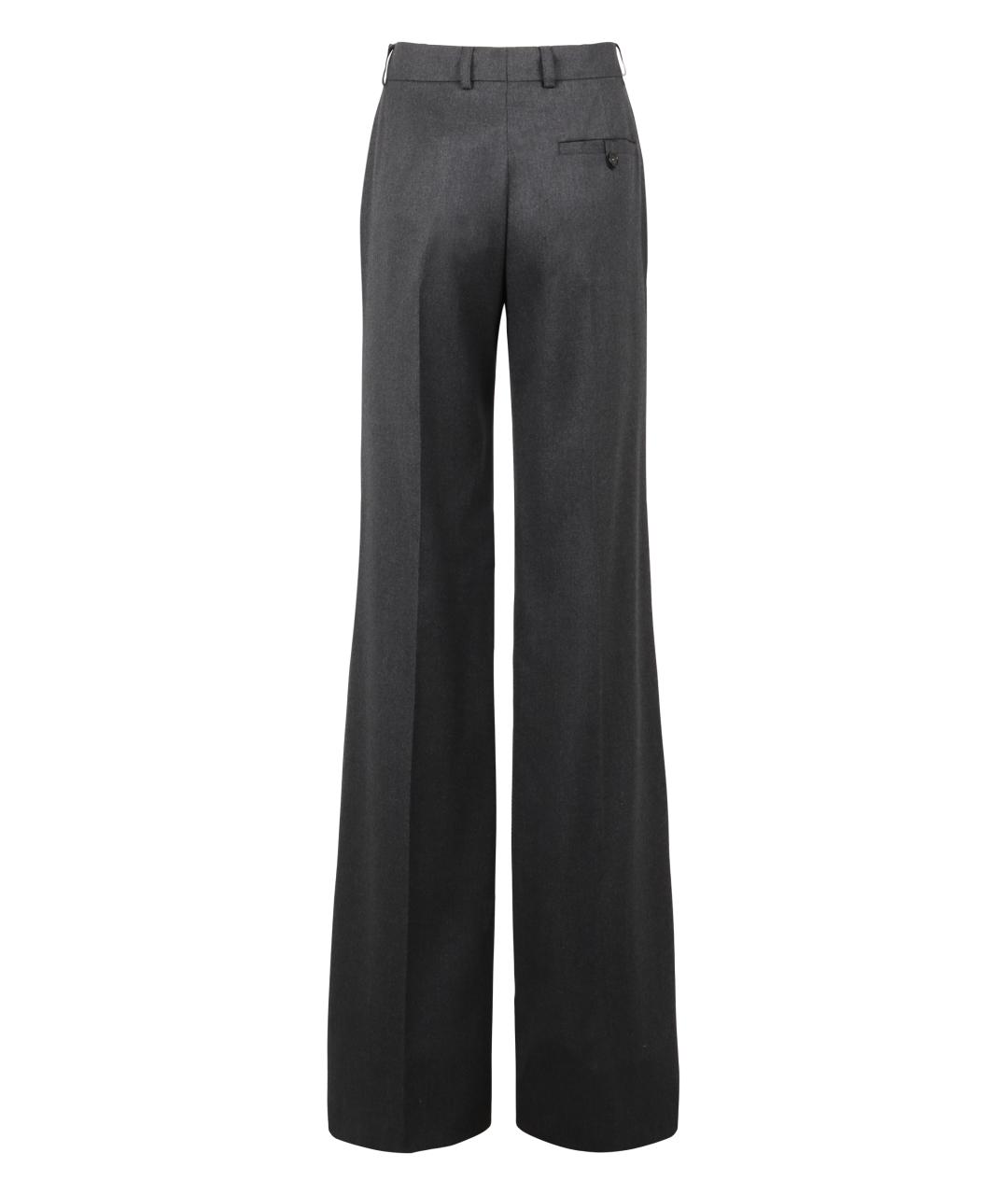 STELLA MCCARTNEY Серые шерстяные прямые брюки, фото 2