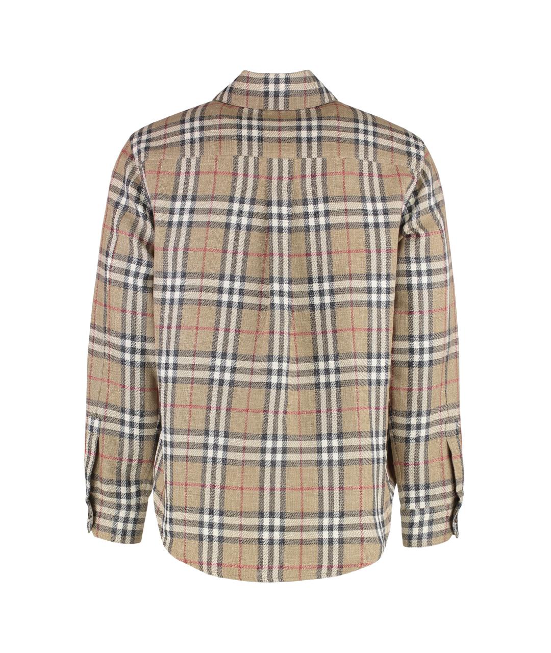 BURBERRY Бежевая хлопковая кэжуал рубашка, фото 2