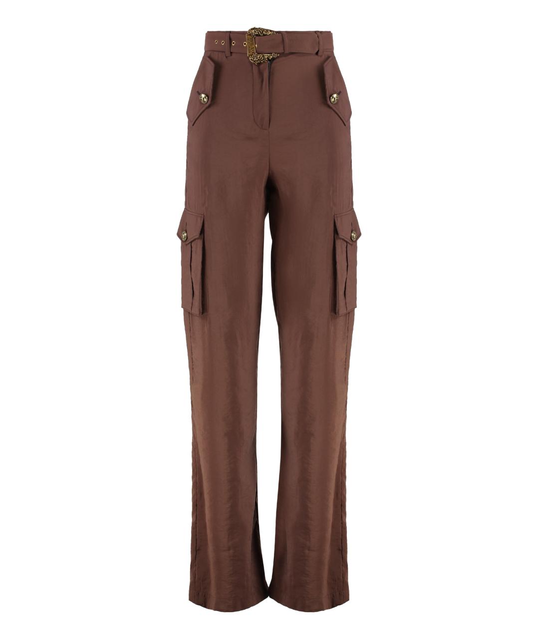 VERSACE JEANS COUTURE Коричневые модал прямые брюки, фото 1