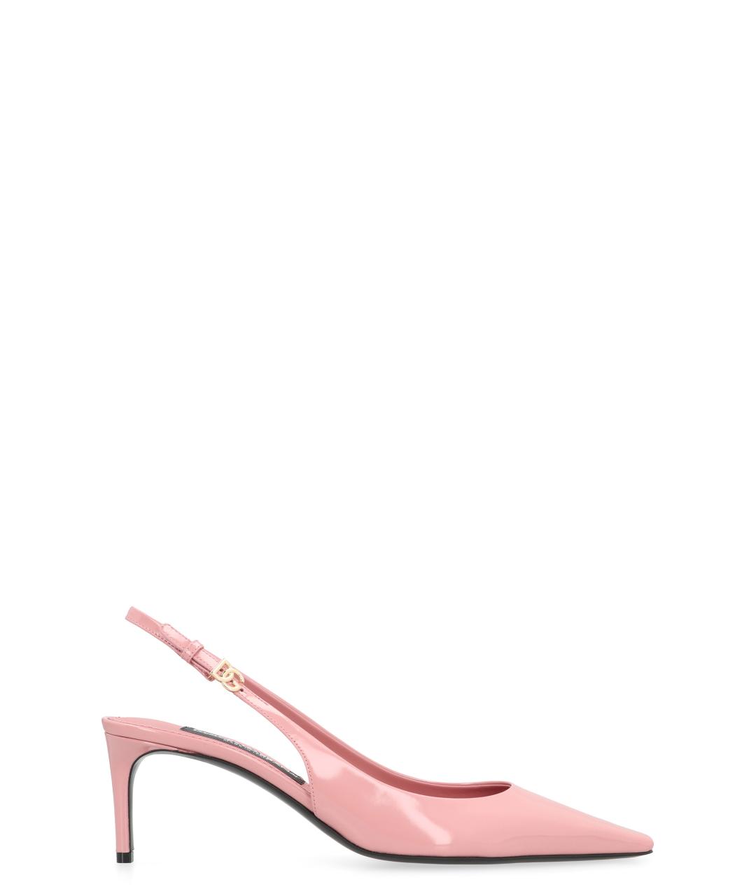 DOLCE&GABBANA Розовые кожаные туфли, фото 1