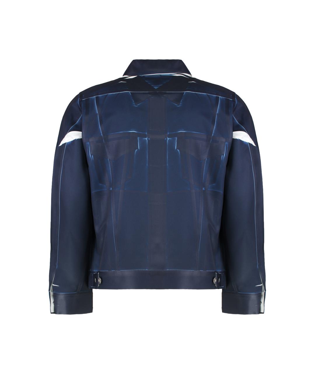 COMME DES GARÇONS SHIRT Синяя полиэстеровая куртка, фото 2