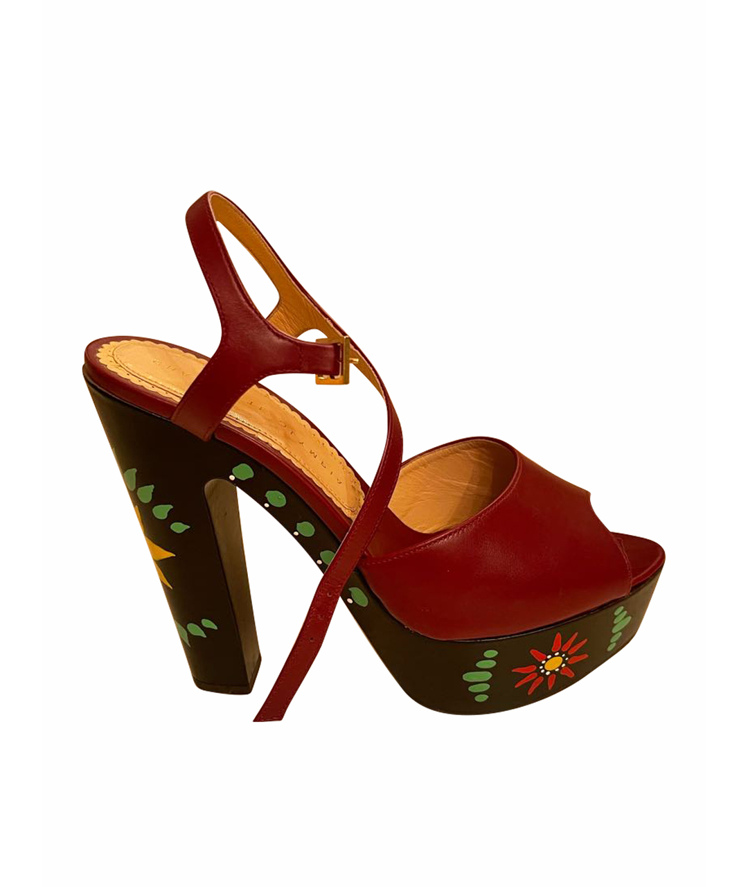 CHARLOTTE OLYMPIA Бордовые кожаные туфли, фото 1