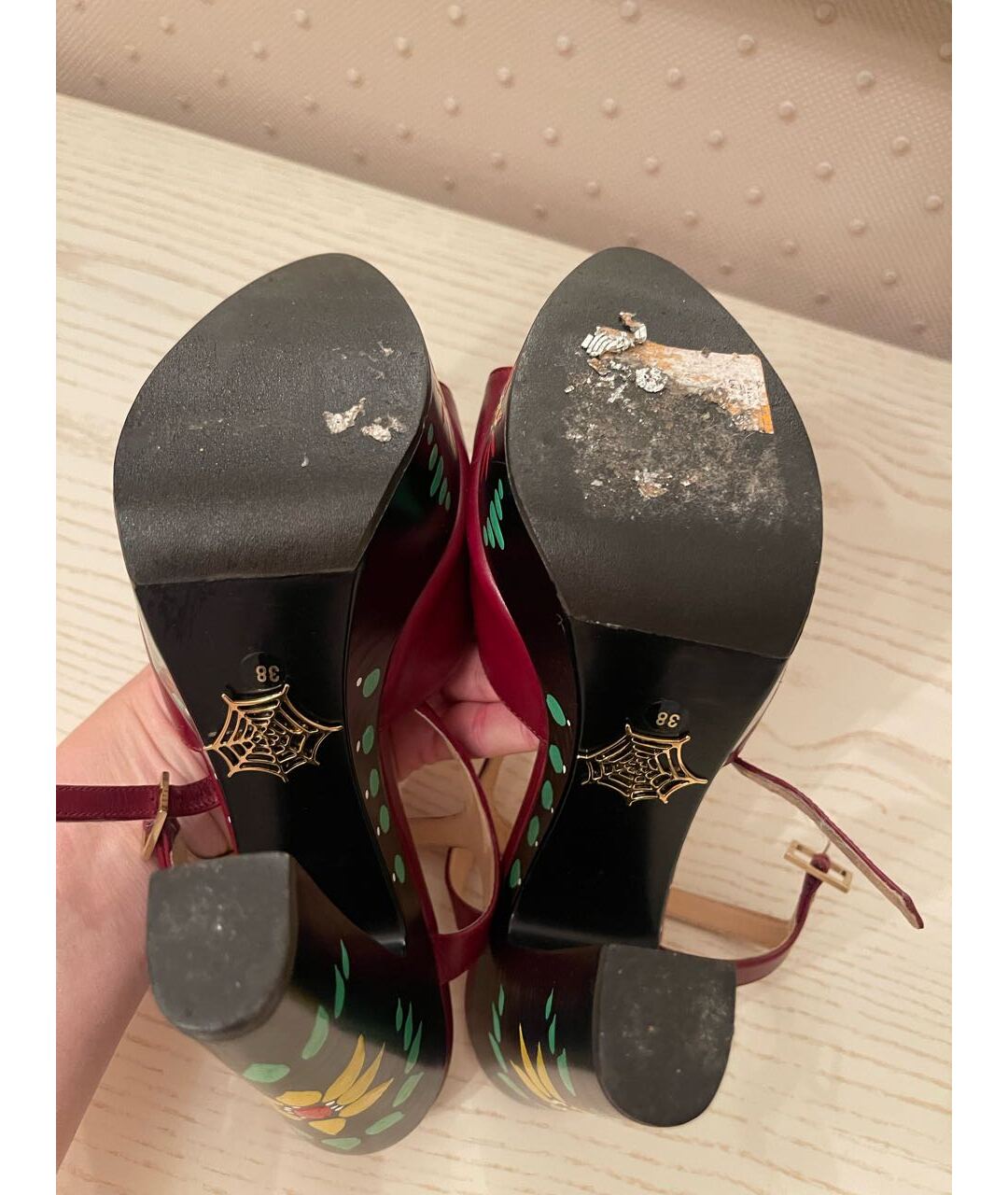 CHARLOTTE OLYMPIA Бордовые кожаные туфли, фото 7