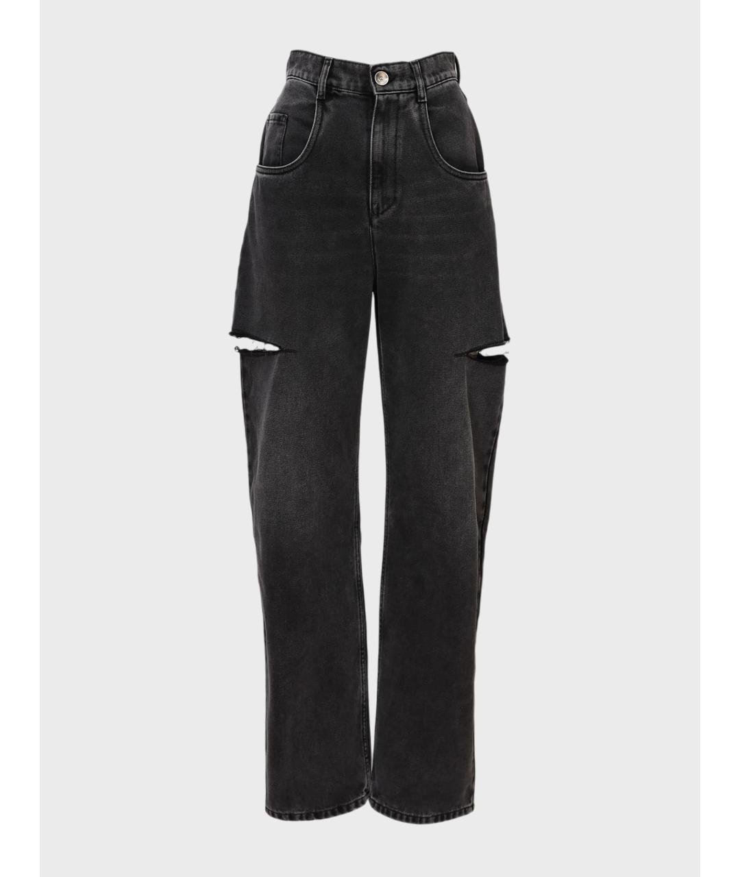 MAISON MARGIELA Черные хлопковые прямые джинсы, фото 5