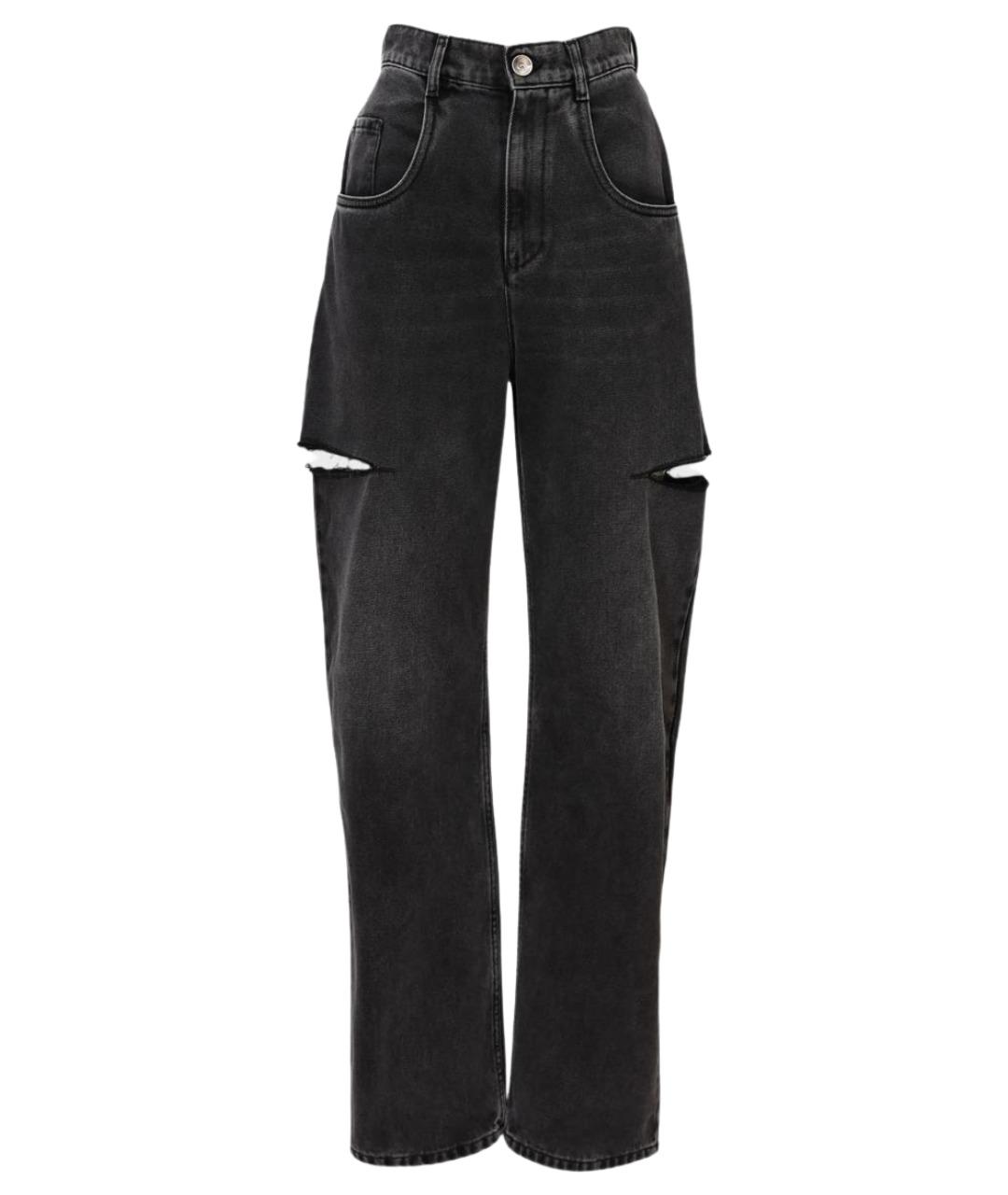 MAISON MARGIELA Черные хлопковые прямые джинсы, фото 1