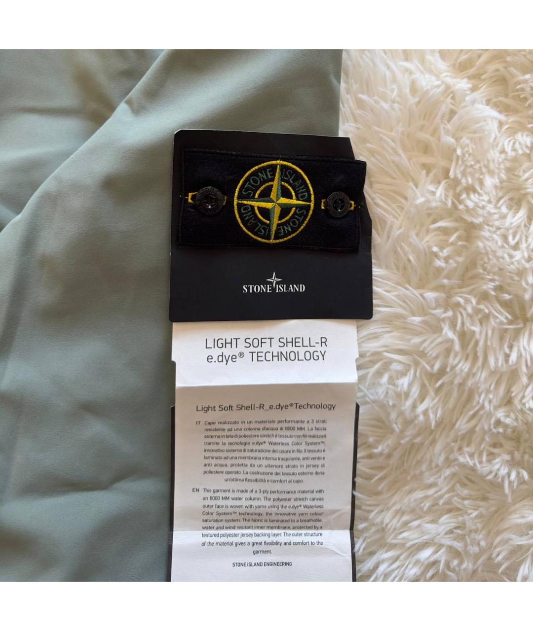 STONE ISLAND Зеленая полиэстеровая куртка, фото 3