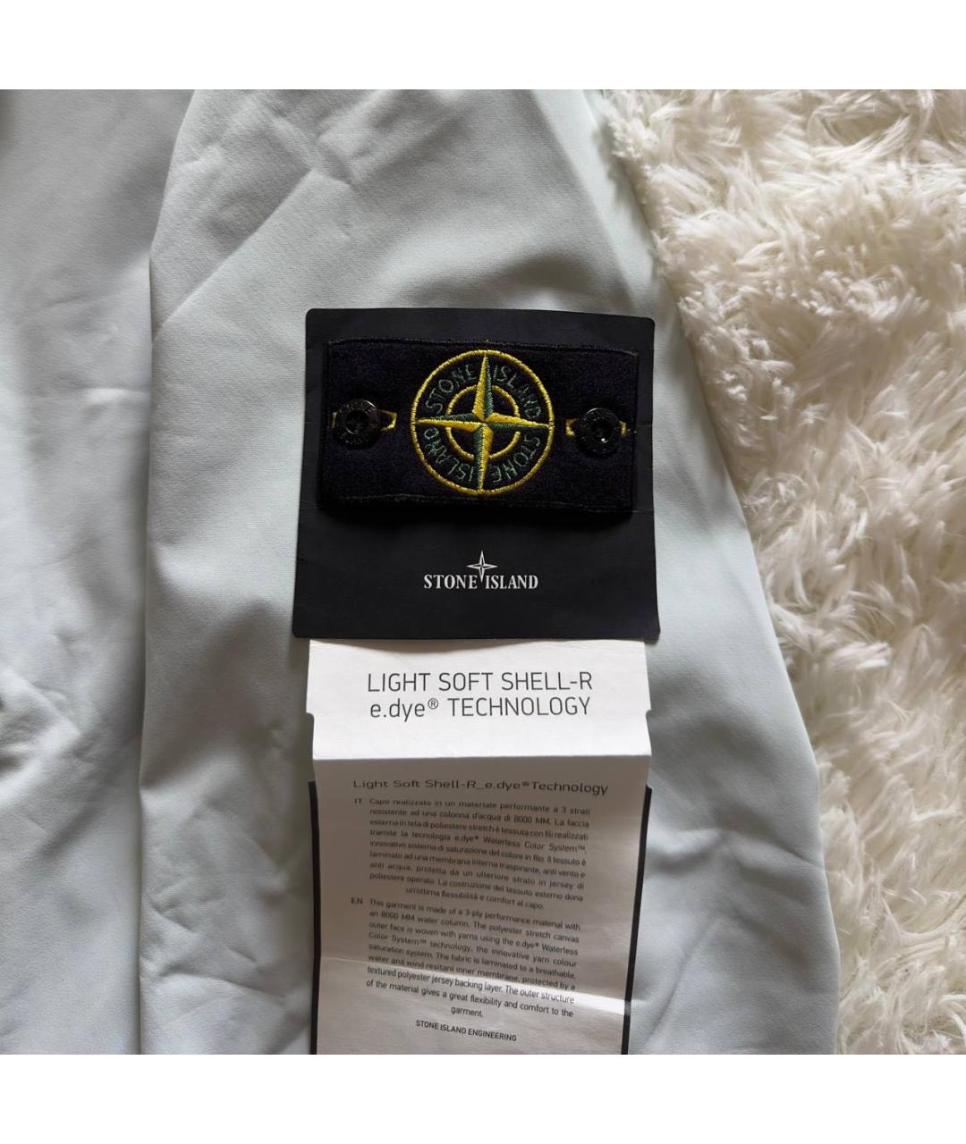 STONE ISLAND Голубая полиэстеровая куртка, фото 3