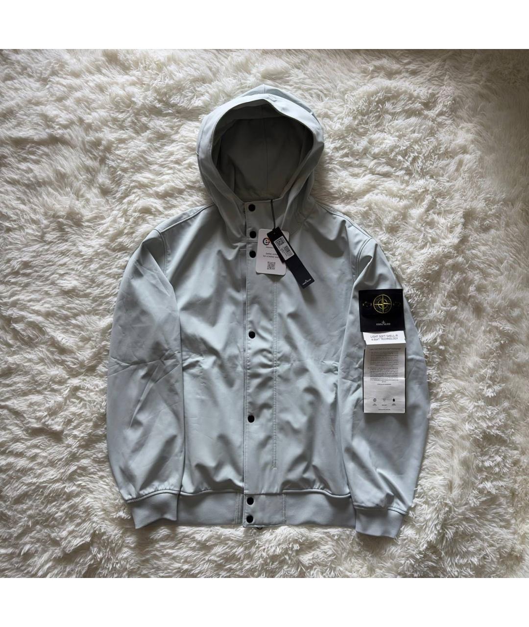 STONE ISLAND Голубая полиэстеровая куртка, фото 5