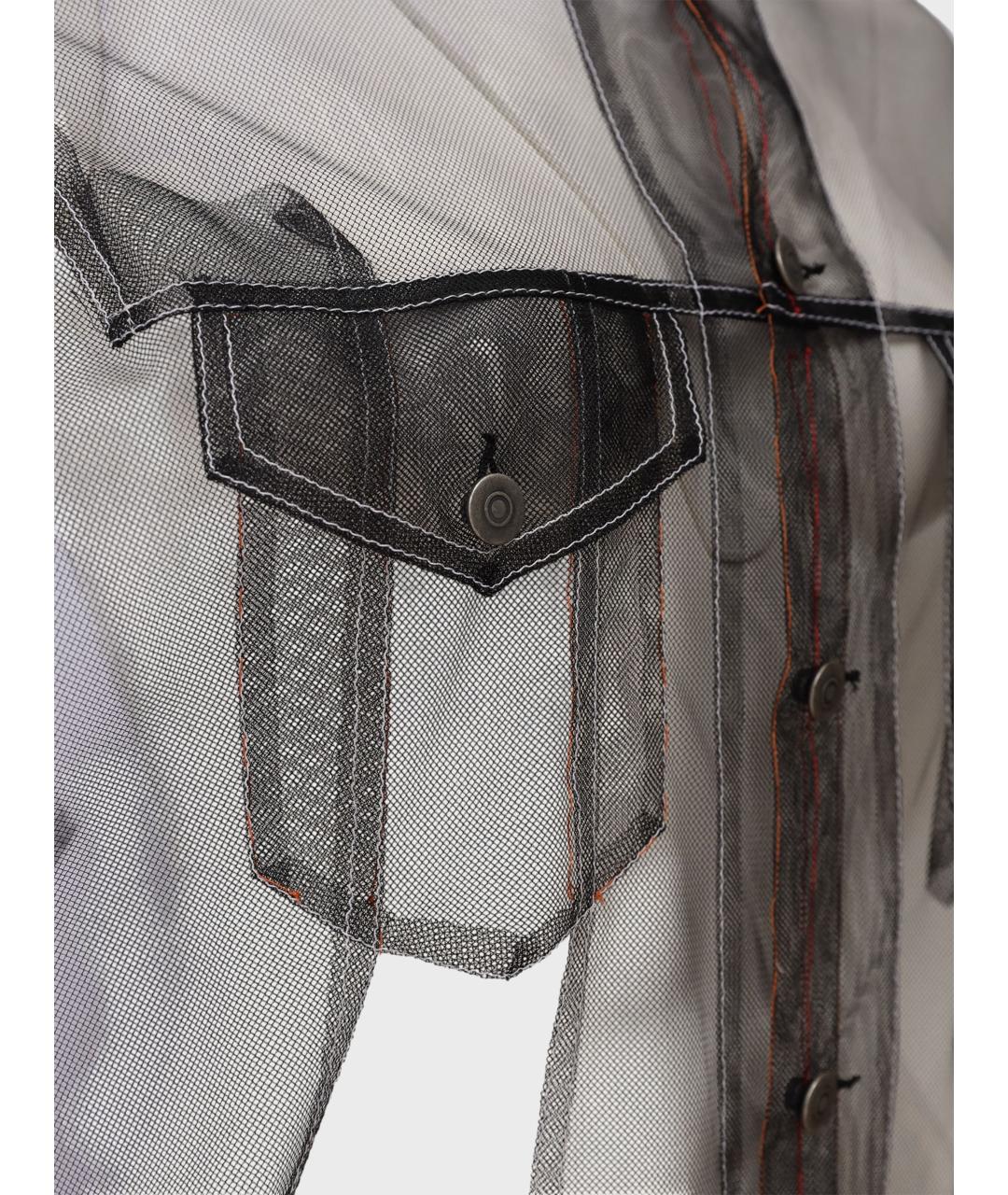 MAISON MARGIELA Черная полиамидовая рубашка, фото 3