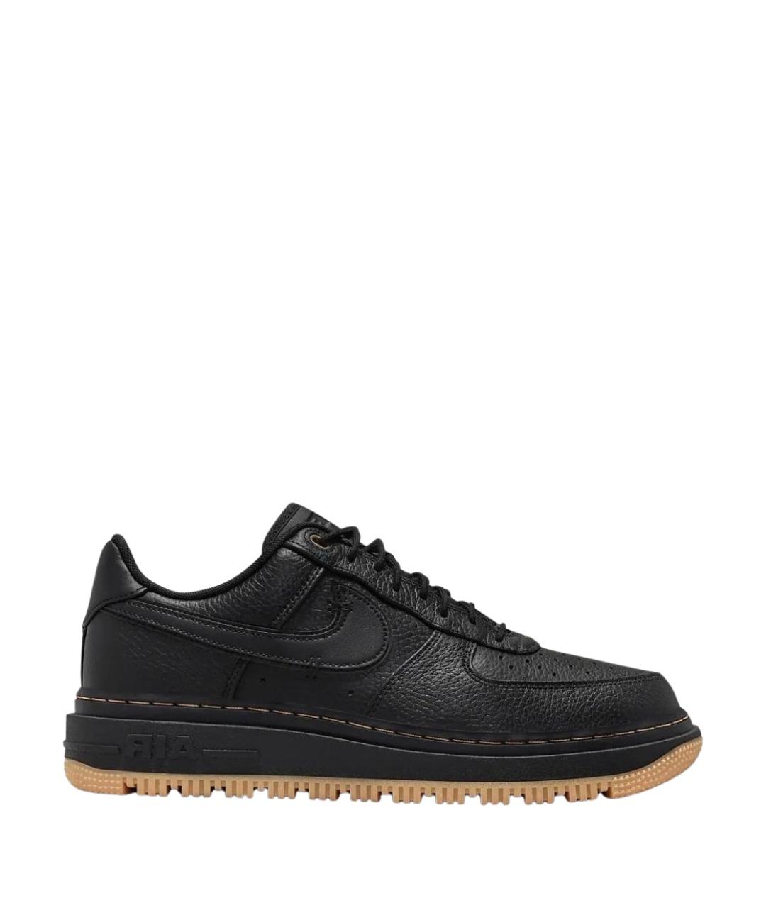 NIKE Черные кожаные низкие кроссовки / кеды, фото 1