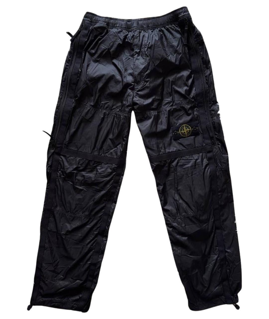 STONE ISLAND Черные нейлоновые повседневные брюки, фото 1