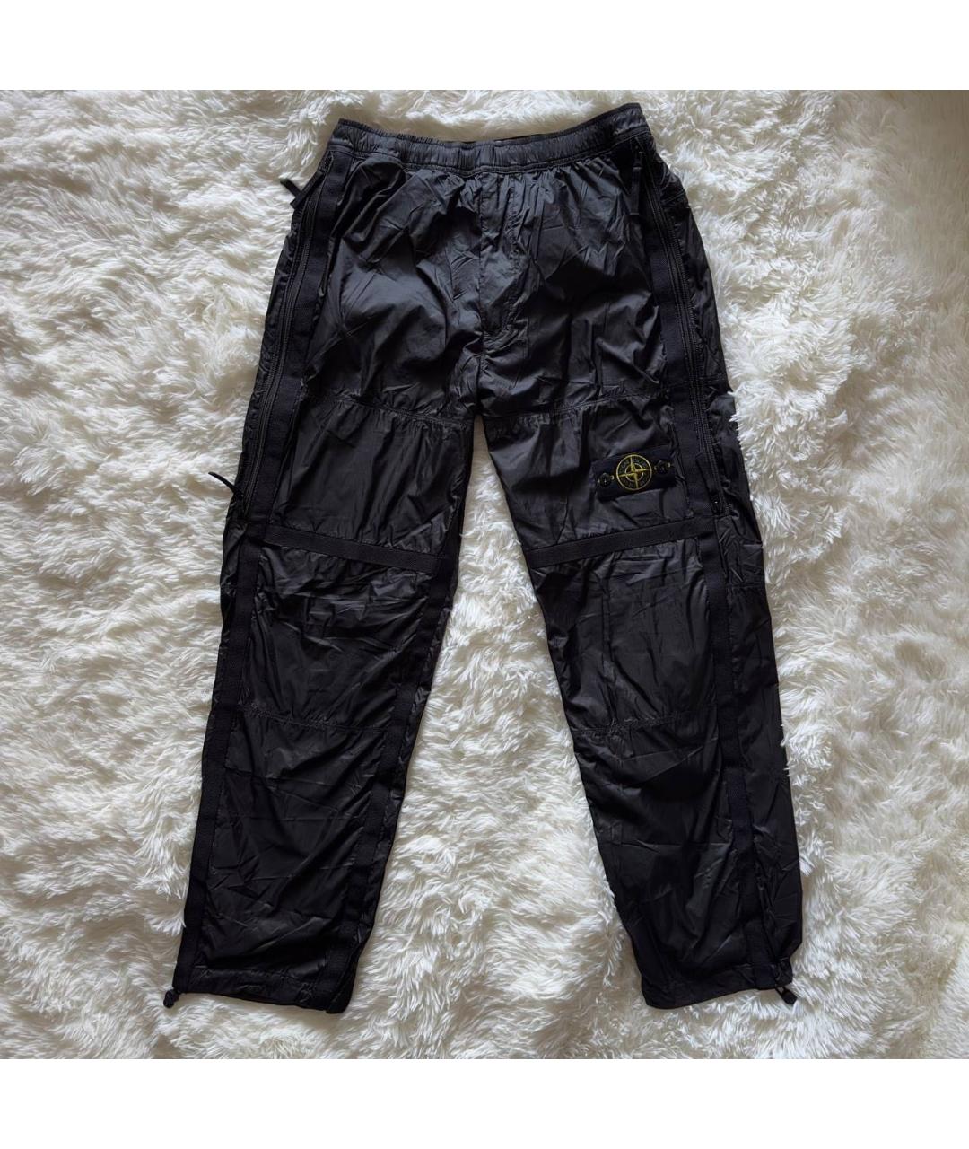 STONE ISLAND Черные нейлоновые повседневные брюки, фото 5