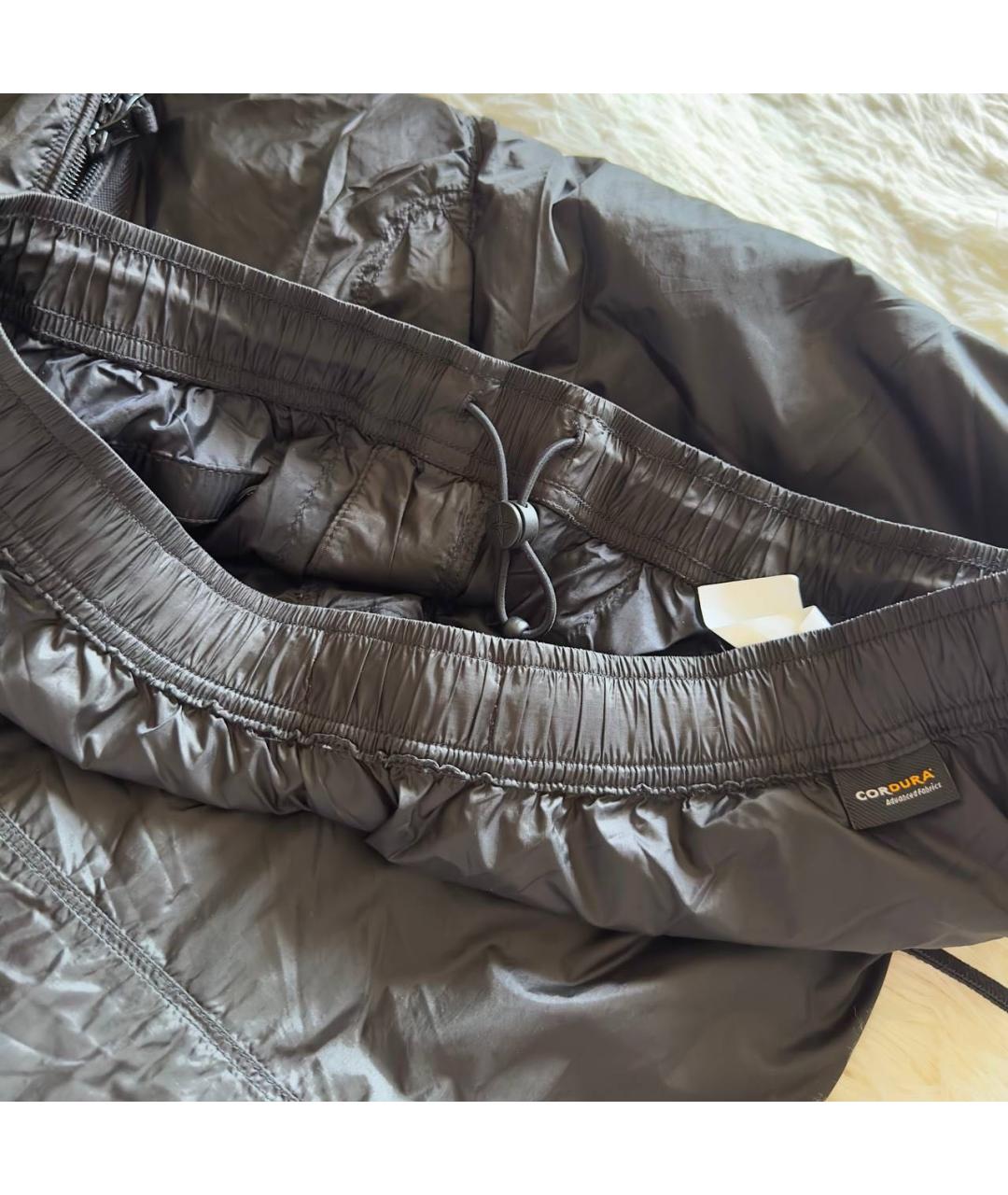 STONE ISLAND Черные нейлоновые повседневные брюки, фото 4