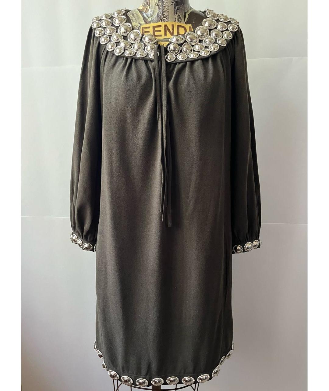 BALMAIN Хаки платье, фото 9