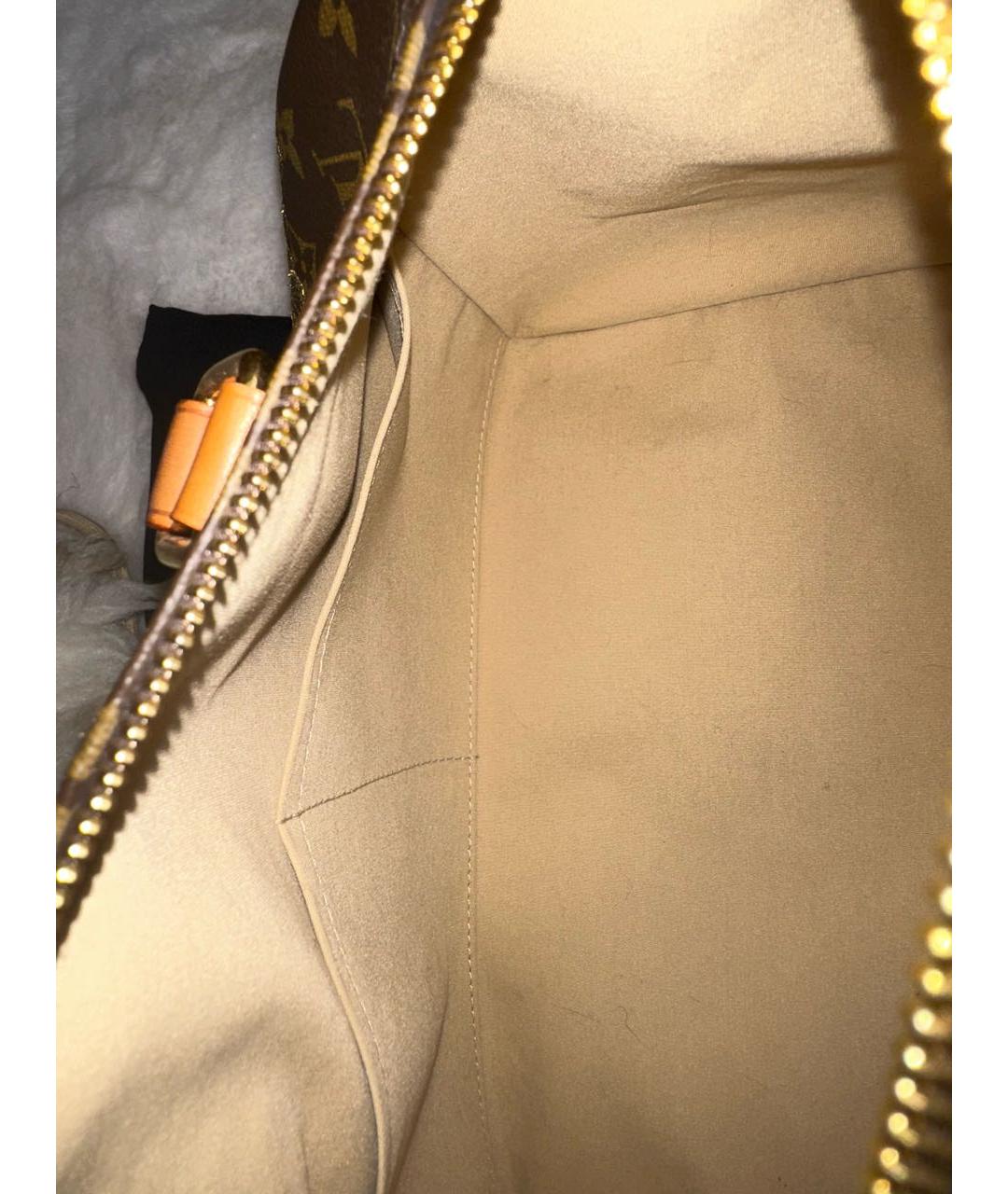 LOUIS VUITTON Коричневая кожаная сумка тоут, фото 3