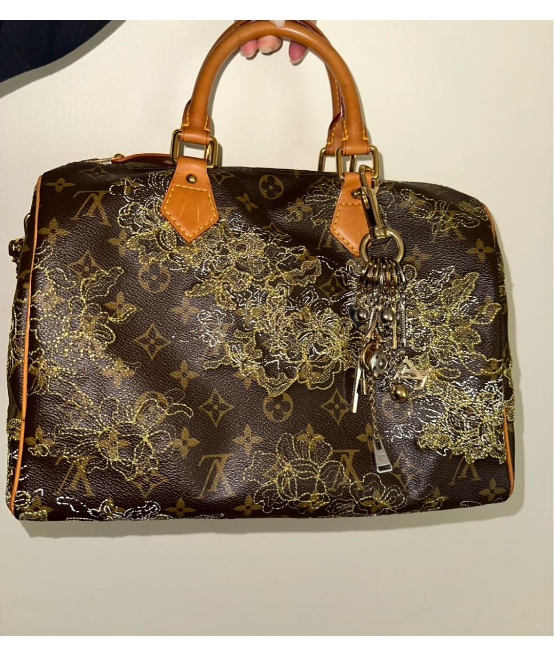 LOUIS VUITTON Коричневая кожаная сумка тоут, фото 2