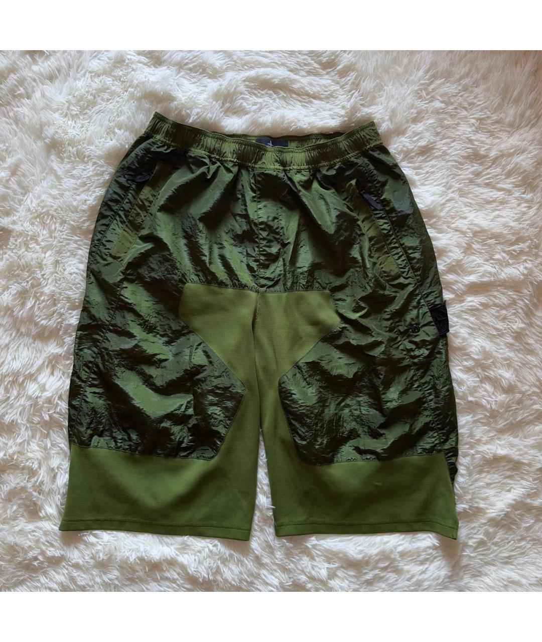 STONE ISLAND SHADOW PROJECT Зеленые нейлоновые шорты, фото 4