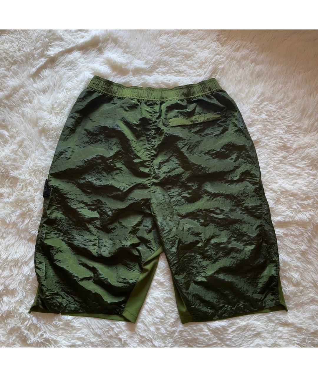 STONE ISLAND SHADOW PROJECT Зеленые нейлоновые шорты, фото 2