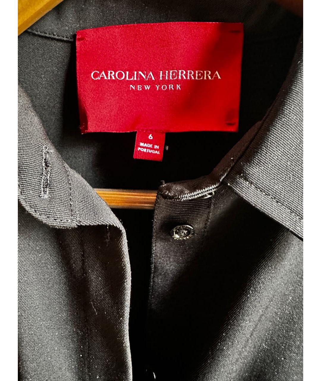 CAROLINA HERRERA Черное шерстяное повседневное платье, фото 4