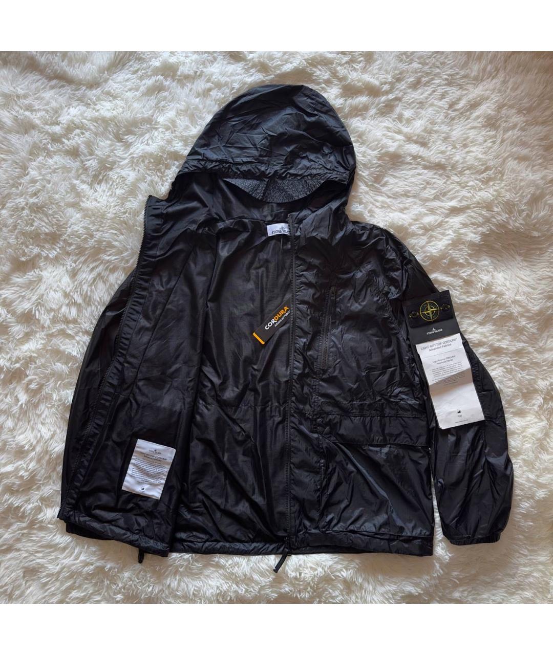 STONE ISLAND Черная нейлоновая куртка, фото 2