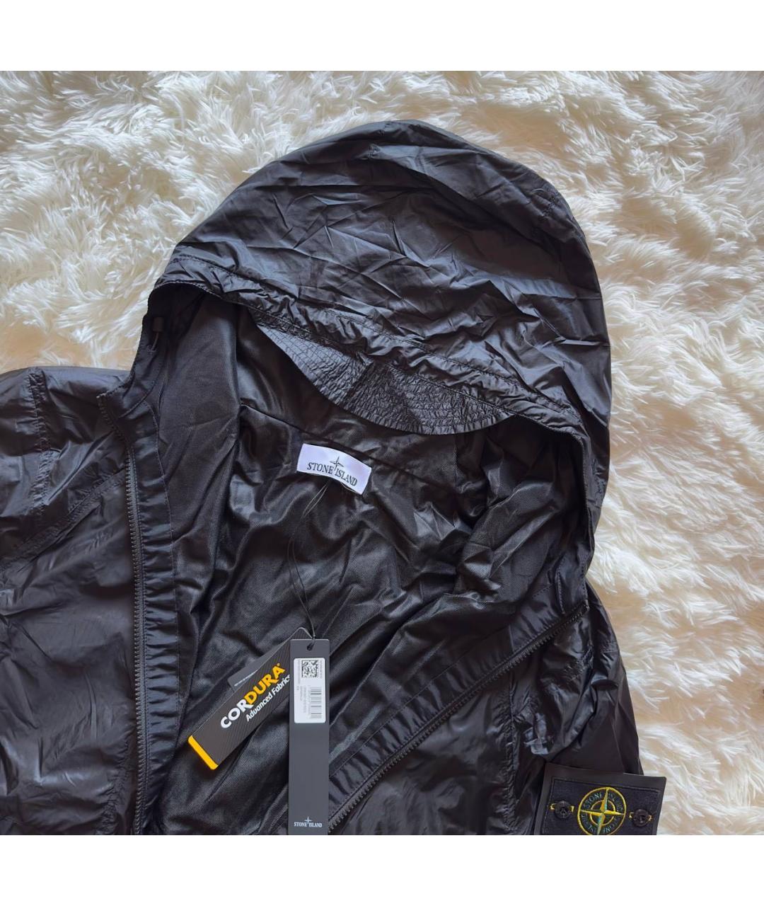 STONE ISLAND Черная нейлоновая куртка, фото 3