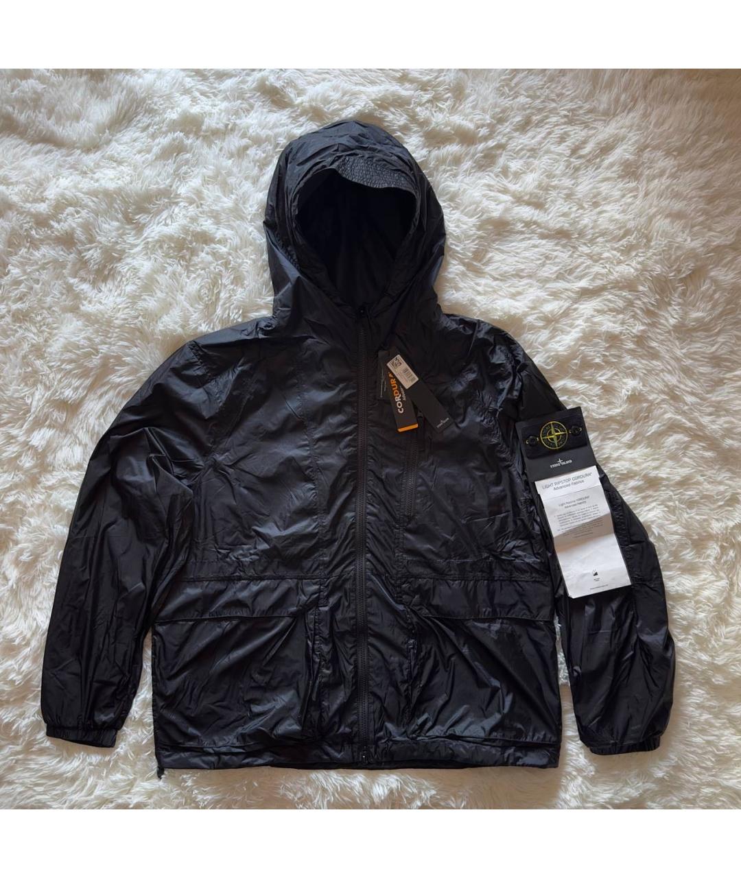 STONE ISLAND Черная нейлоновая куртка, фото 5