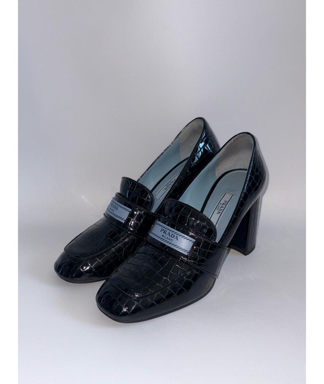 PRADA Черные кожаные туфли, фото 6
