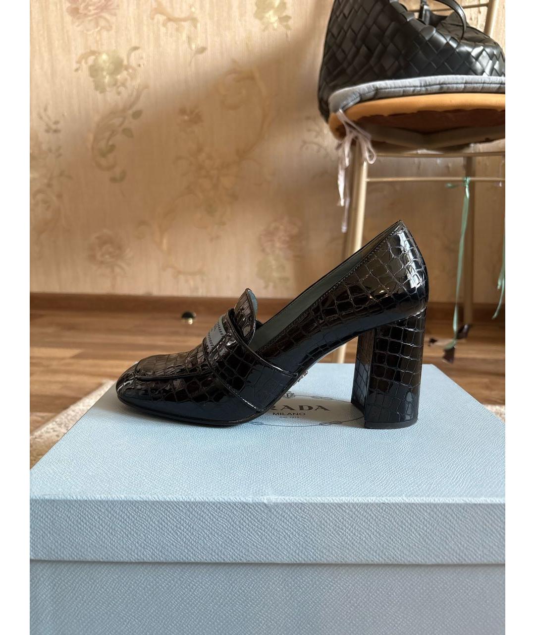 PRADA Черные кожаные туфли, фото 9