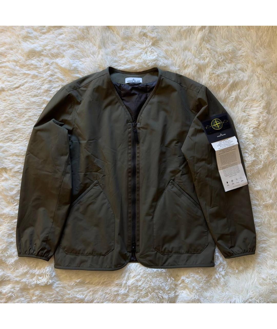 STONE ISLAND Хаки полиэстеровая куртка, фото 5