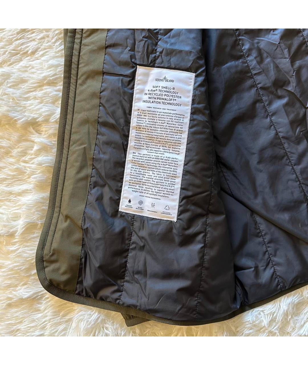 STONE ISLAND Хаки полиэстеровая куртка, фото 4
