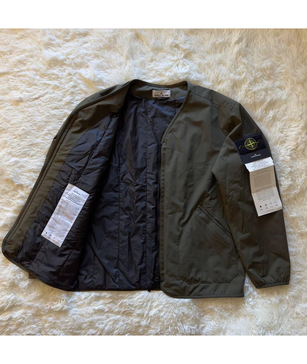 STONE ISLAND Хаки полиэстеровая куртка, фото 2