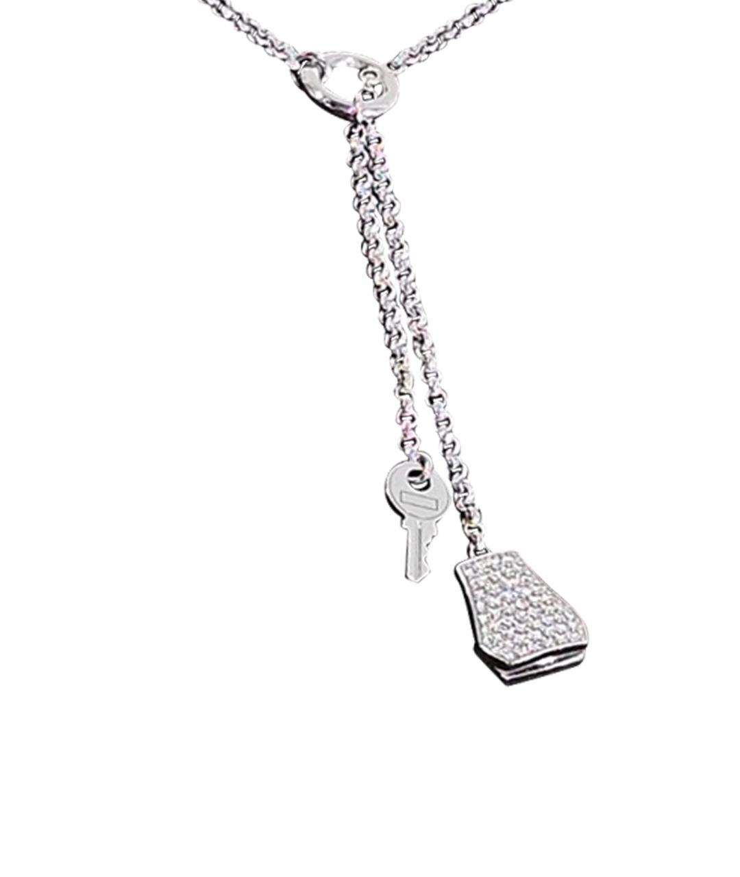 HERMES Серебряное колье из белого золота, фото 1