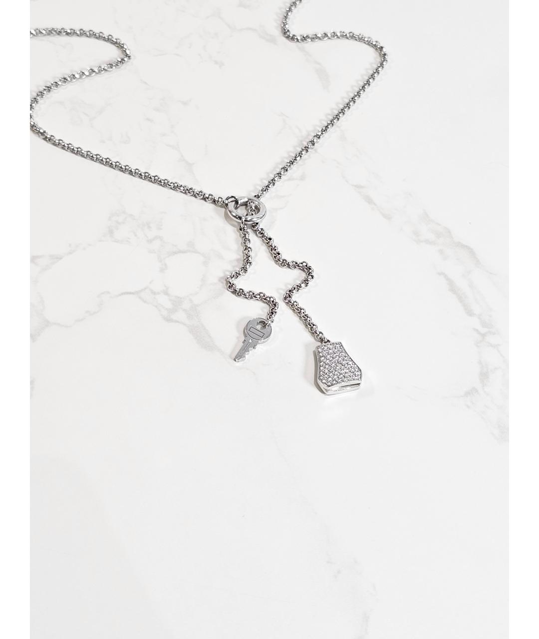 HERMES Серебряное колье из белого золота, фото 3