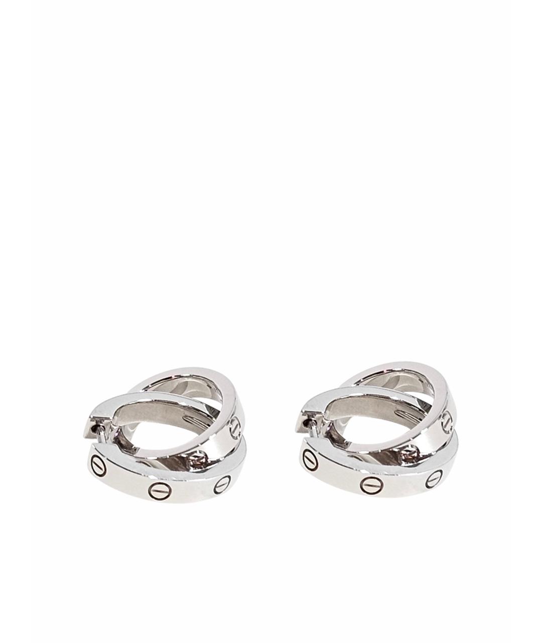 CARTIER Серебряные серьги из белого золота, фото 1