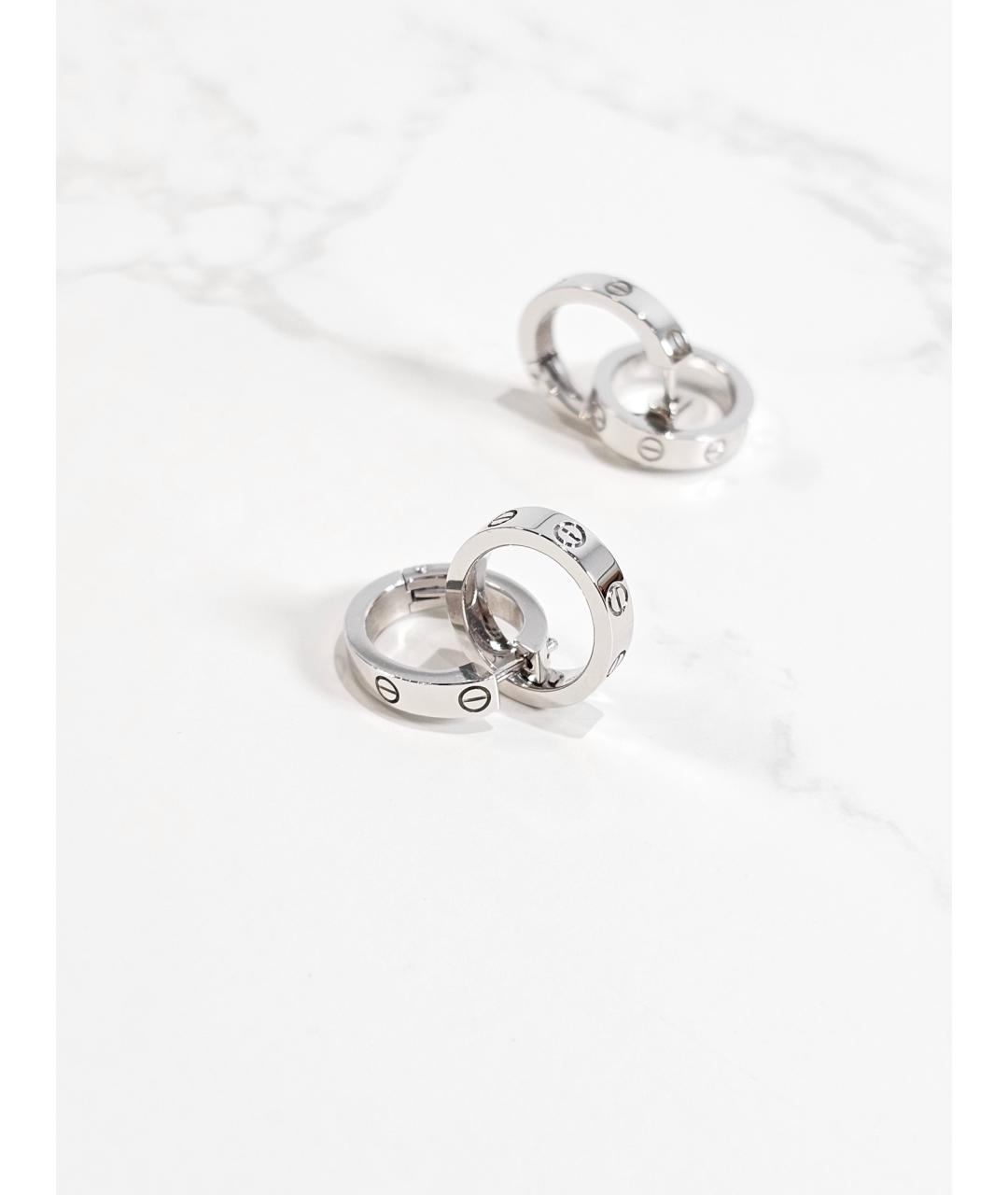 CARTIER Серебряные серьги из белого золота, фото 3