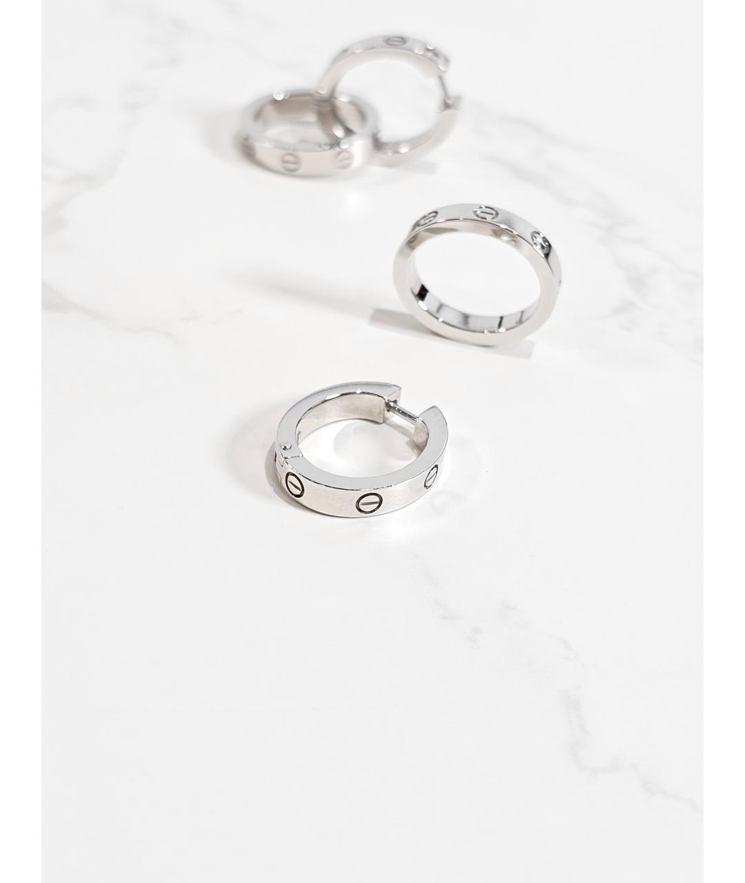 CARTIER Серебряные серьги из белого золота, фото 4