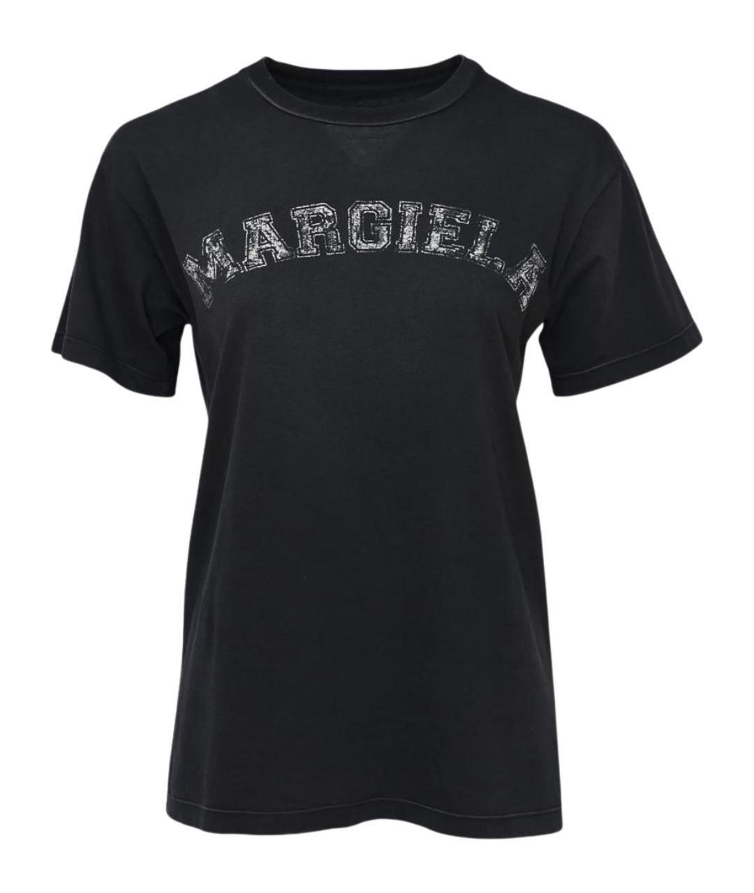 MAISON MARGIELA Черная хлопковая футболка, фото 1