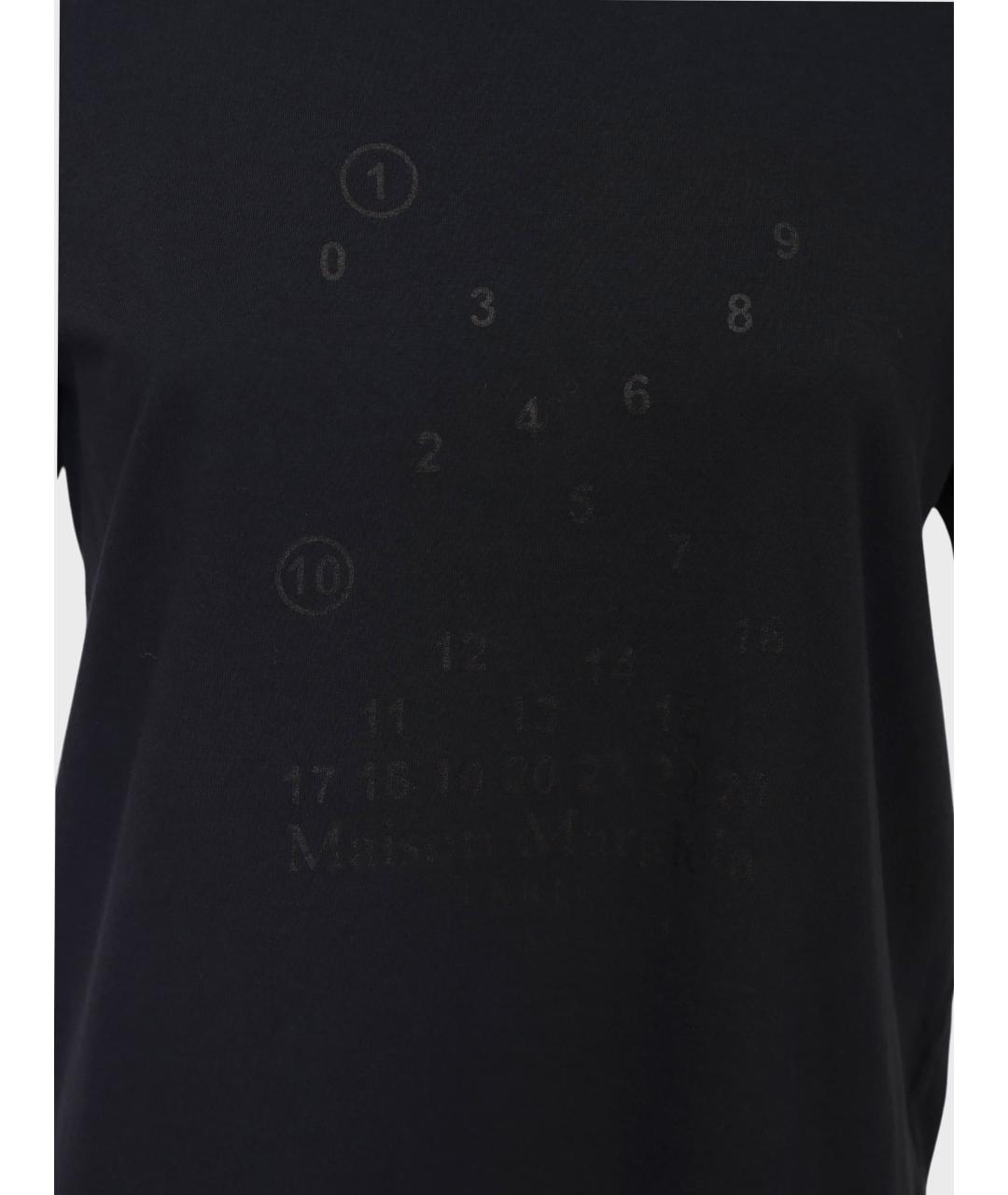 MAISON MARGIELA Черная хлопковая футболка, фото 3