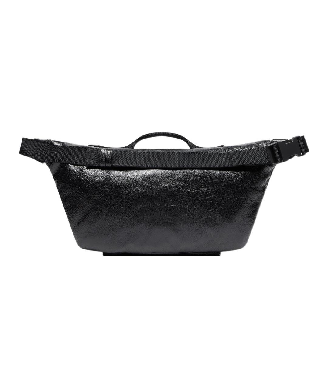 BALENCIAGA Черная кожаная поясная сумка, фото 3