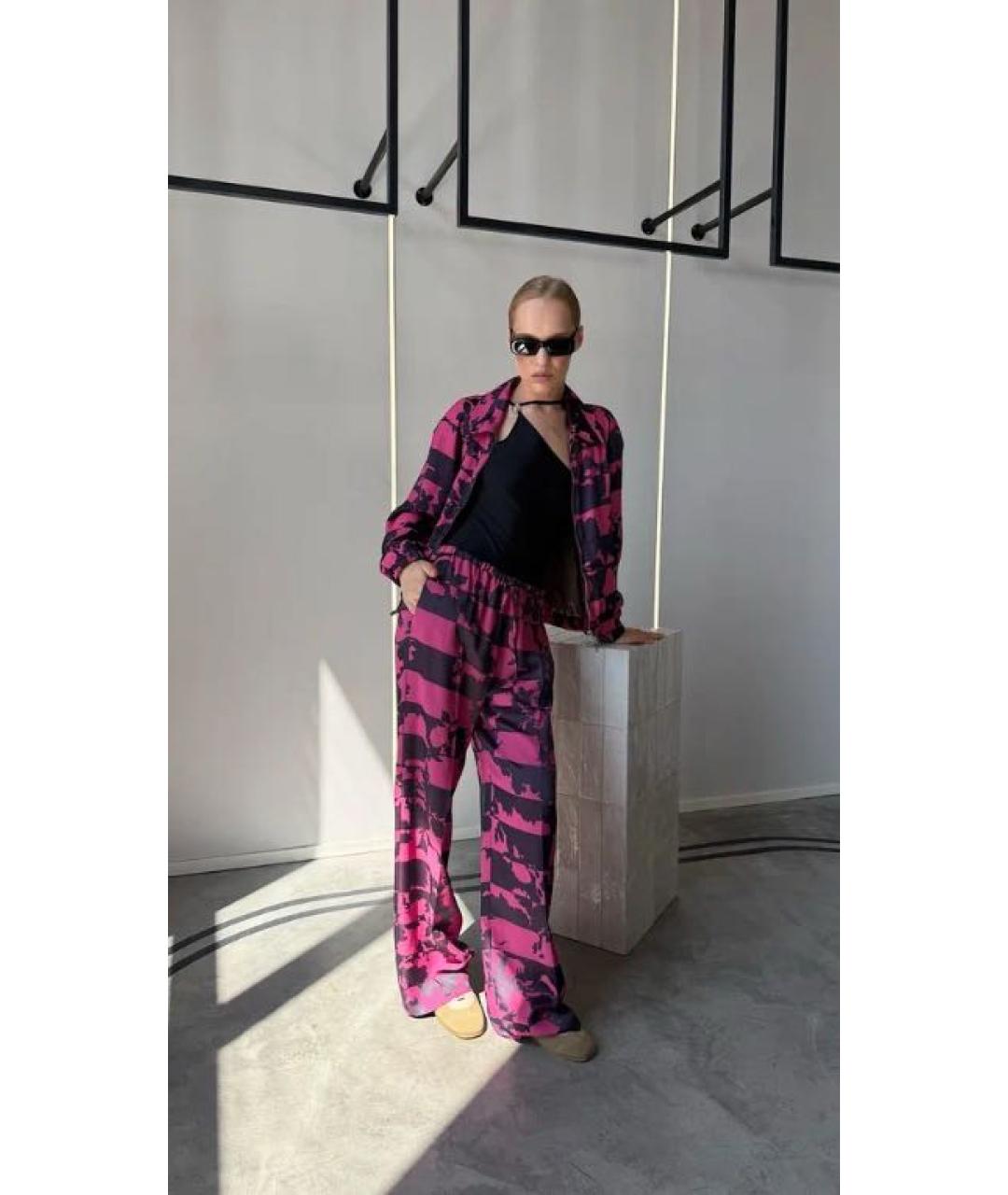 DRIES VAN NOTEN Мульти ацетатные брюки широкие, фото 4