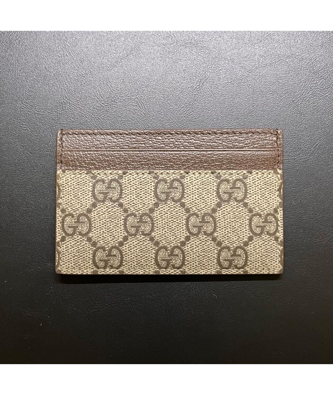 GUCCI Бежевый кожаный кардхолдер, фото 2
