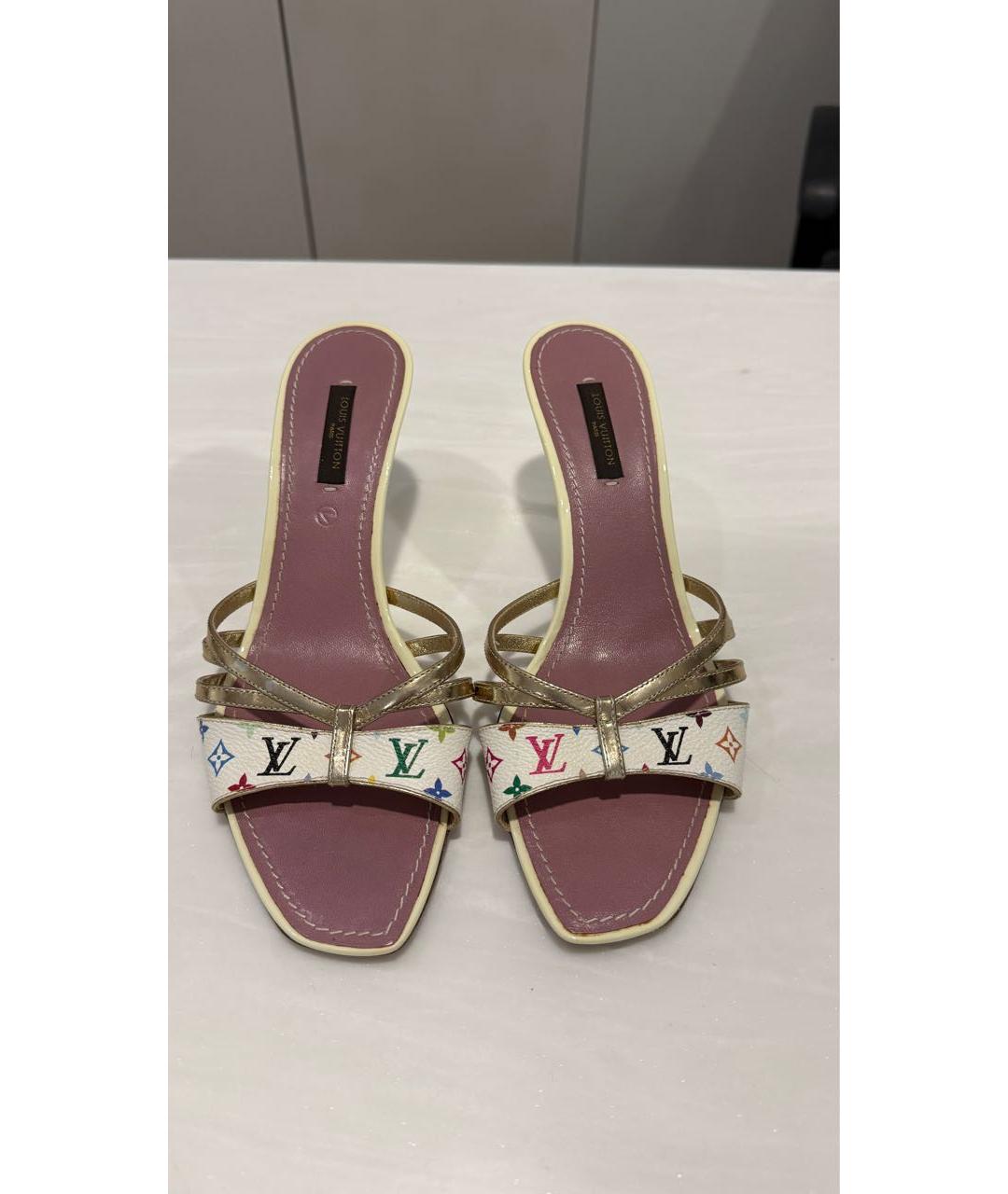 LOUIS VUITTON Мульти кожаные мюли, фото 7