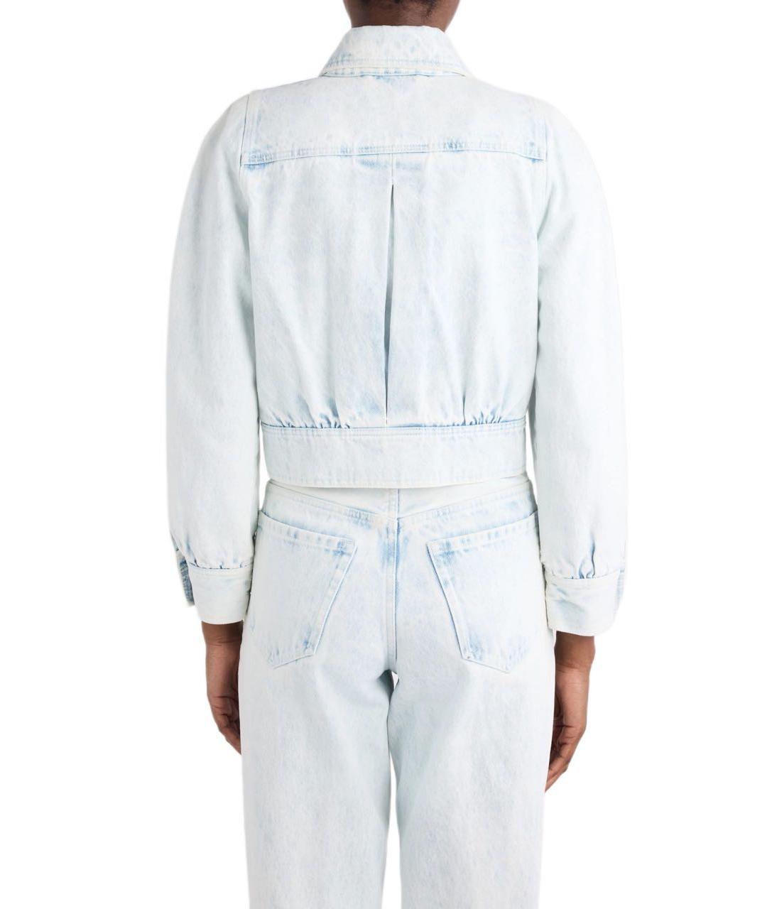 DRIES VAN NOTEN Голубая хлопковая куртка, фото 4